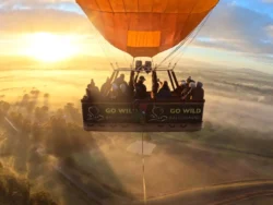 In flight photo of Yarra Valley hot air balloon flight