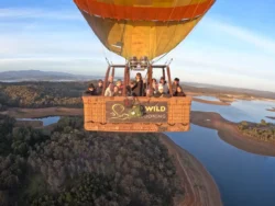 In flight photo during a hot air balloon flight