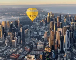 Hot air balloon flight over Melbourne
