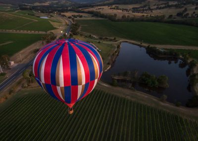 Flying over the vines